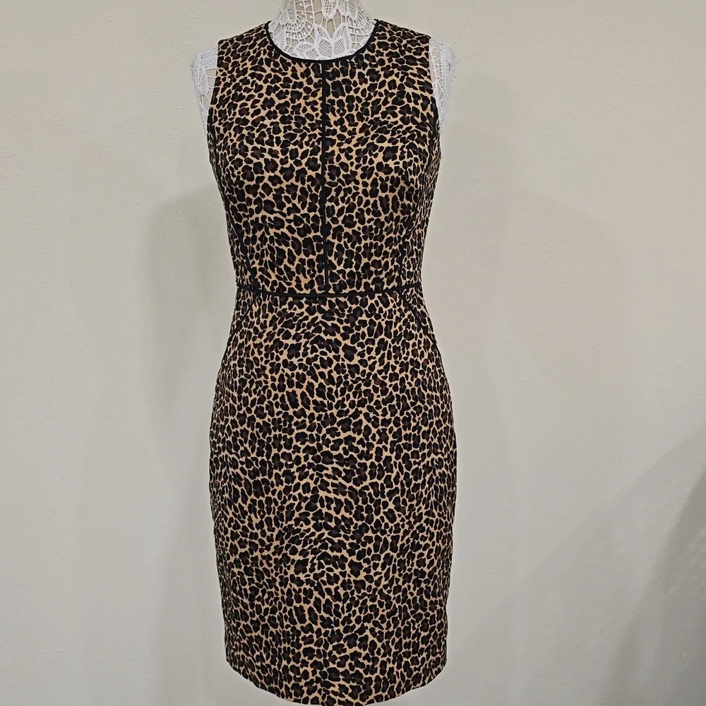 J.CREW Leopard Print A-line Shift Sheath Dress